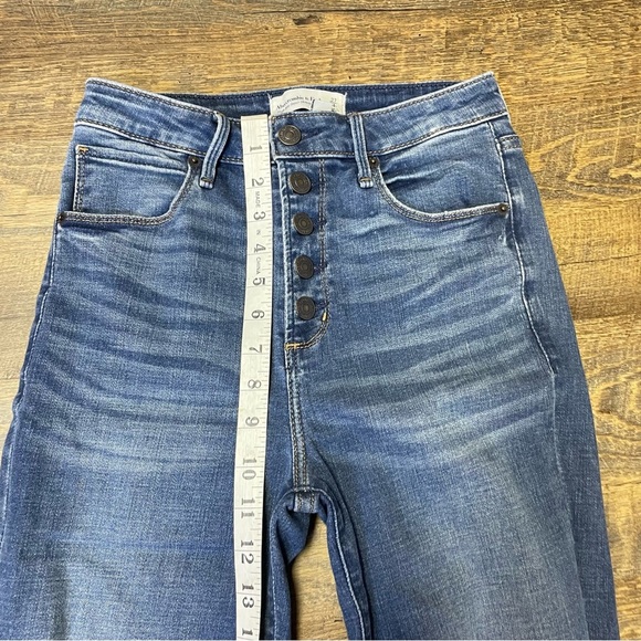 Abercrombie & Fitch High Rise Super Skinny Ankle Jeans 27/4R Curve Love Button - Picture 3 of 8